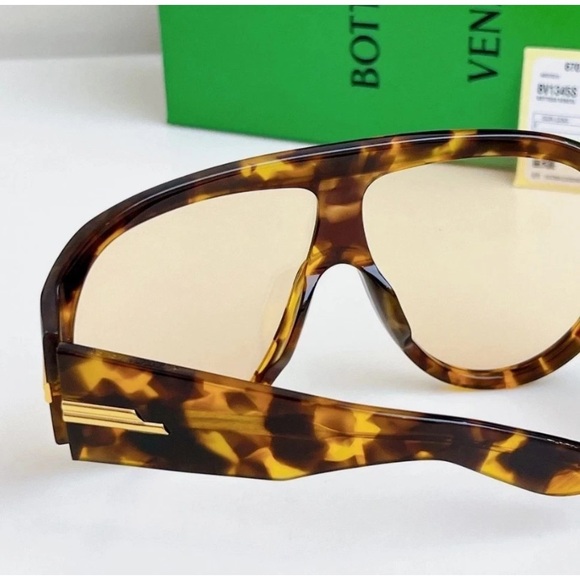 Bottega Veneta BV1345S Unisex Tortoise Frames with Yellow Lenses BNIB - Picture 6 of 8